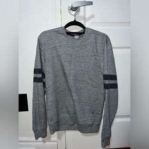 Grey and black crewneck